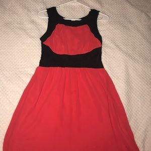 coral casual mini dress